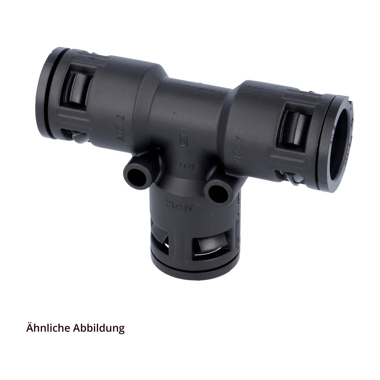 FLEXA FT Schnellverschraubung T-Verteiler PA für Schlauch-Außendurchmesser 1x15,8mm + 2x15,8mm hochdichtend