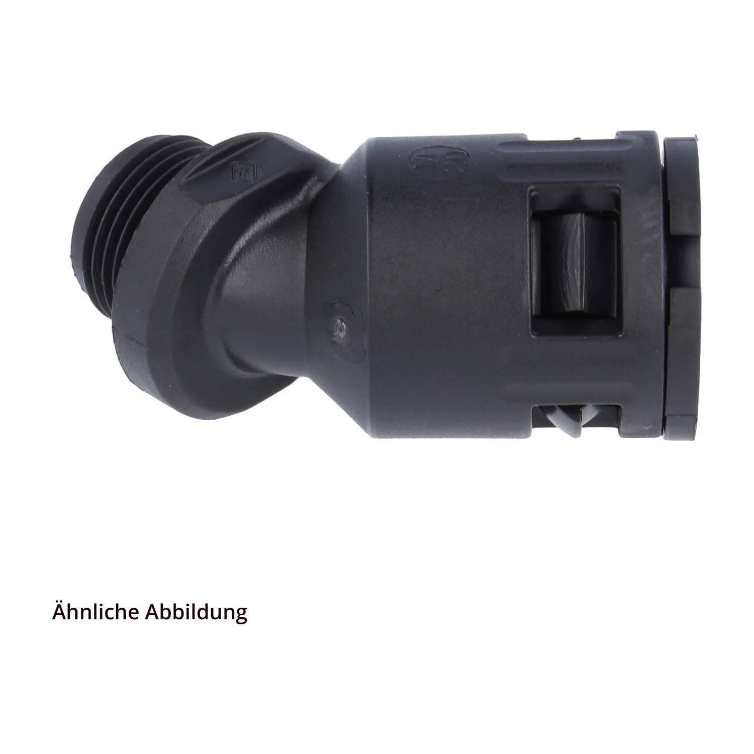 FLEXA FVW45 Schnellverschraubung 45 Grad Bogen Gewinde M32x1,5 für Schlauch-Außendurchmesser 28,5mm konisch dichtend