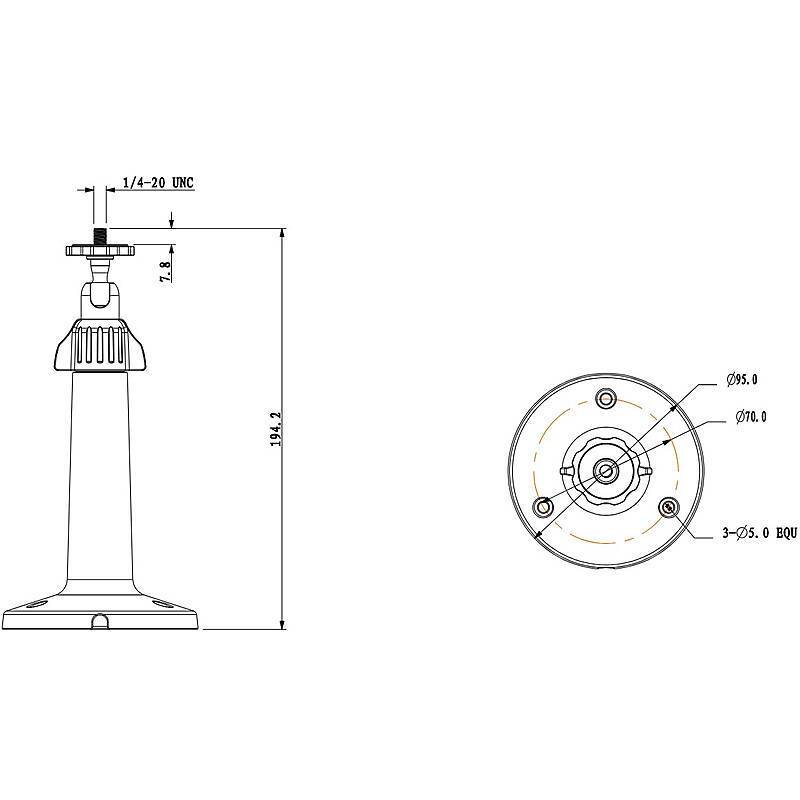Dahua PFB110W Wandhalterung, Halterung, Zubehörartikel | Anwendung: Videoüberwachung | Farbe: Weiß