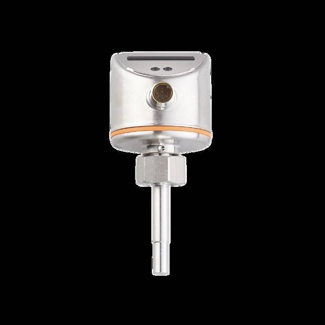 Ein Metalltemperatursensor mit einer zylindrischen Form und einer Sonde, der zur Temperaturmessung in industriellen Anwendungen verwendet wird.