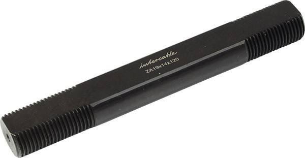 Ein Metalwerkzeug mit eingraviertem Text 'intercable ZA19x14x120', das an einem Ende einen gerillten Griff aufweist.