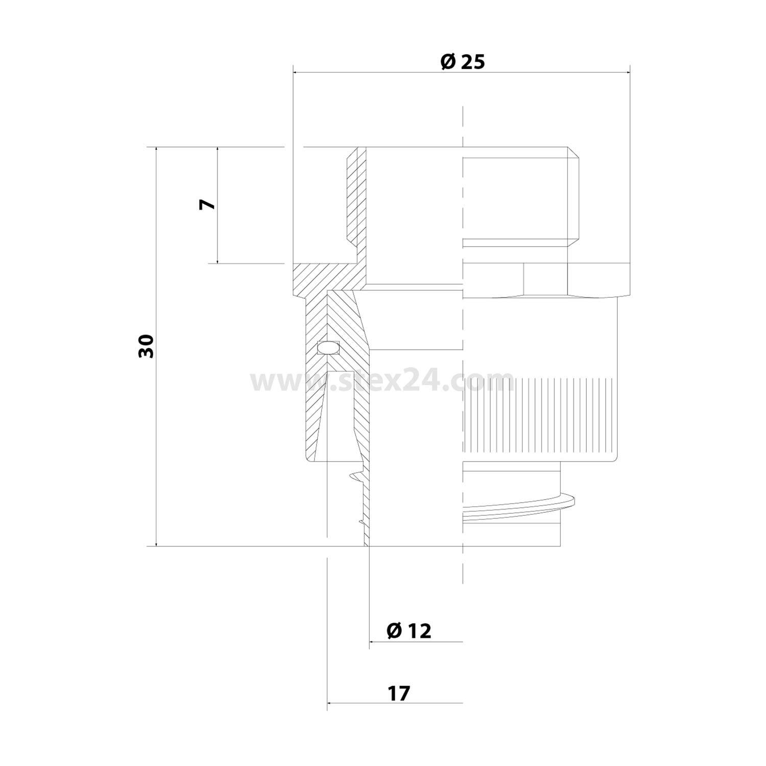 FLEXA LI-P kl. Packung 10 Stk. Metallverschraubung gerade Gewinde PG11x1,41 für Schlauch-Außendurchmesser 17,0mm für