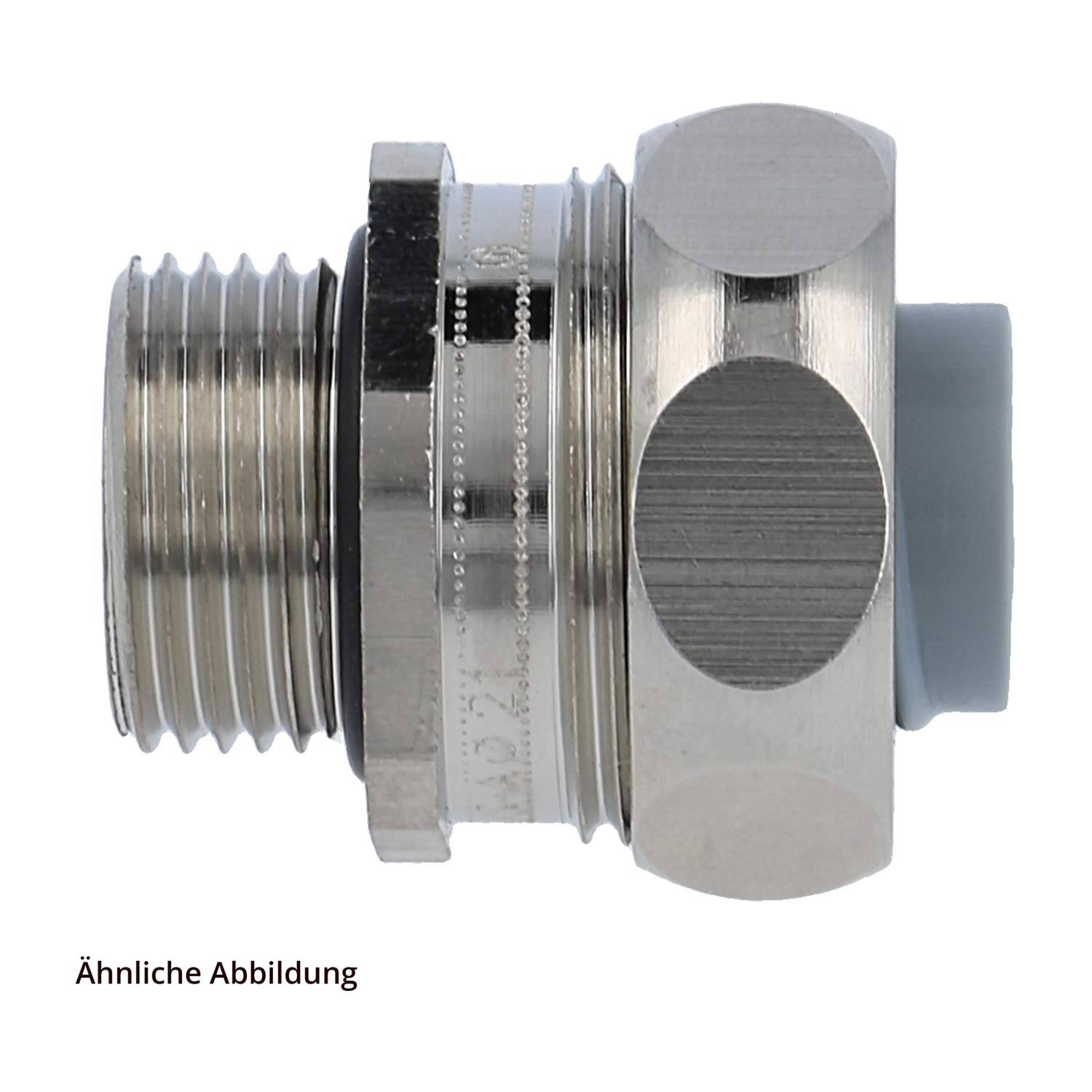 15010130009 FLEXA US-P Metallverschraubung gerade Gewinde PG9x1,41 für Schlauch-Außendurchmesser 14,0mm für