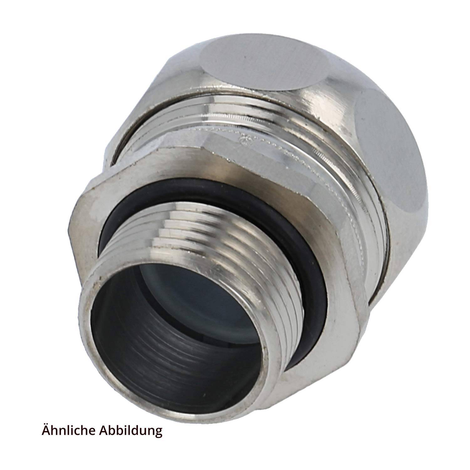 15010130009 FLEXA US-P Metallverschraubung gerade Gewinde PG9x1,41 für Schlauch-Außendurchmesser 14,0mm für