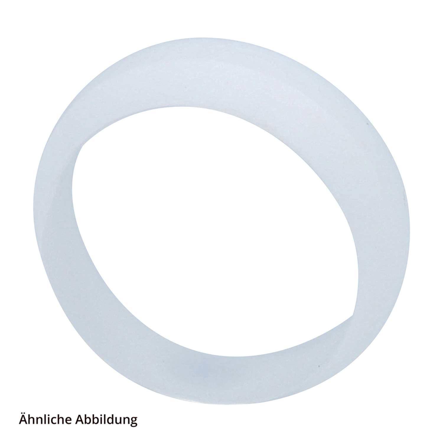 Ein glatter, runder weißer Ring mit matter Oberfläche, vor einem einfachen Hintergrund angezeigt. Der Text darunter lautet „Ähnliche Abbildung
