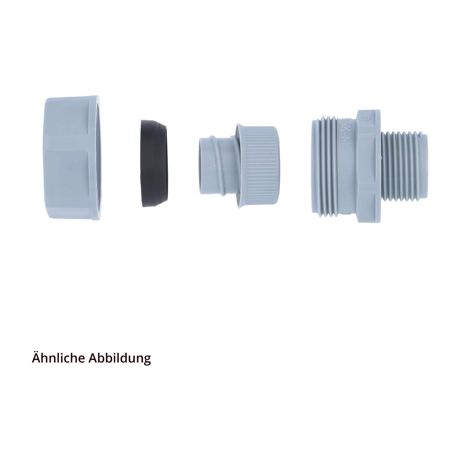 FLEXA USK-M kl. Packung 10 Stk. Kunststoffverschraubung gerade Gewinde M12x1,5 für Schlauch-Außendurchmesser 14,0mm für