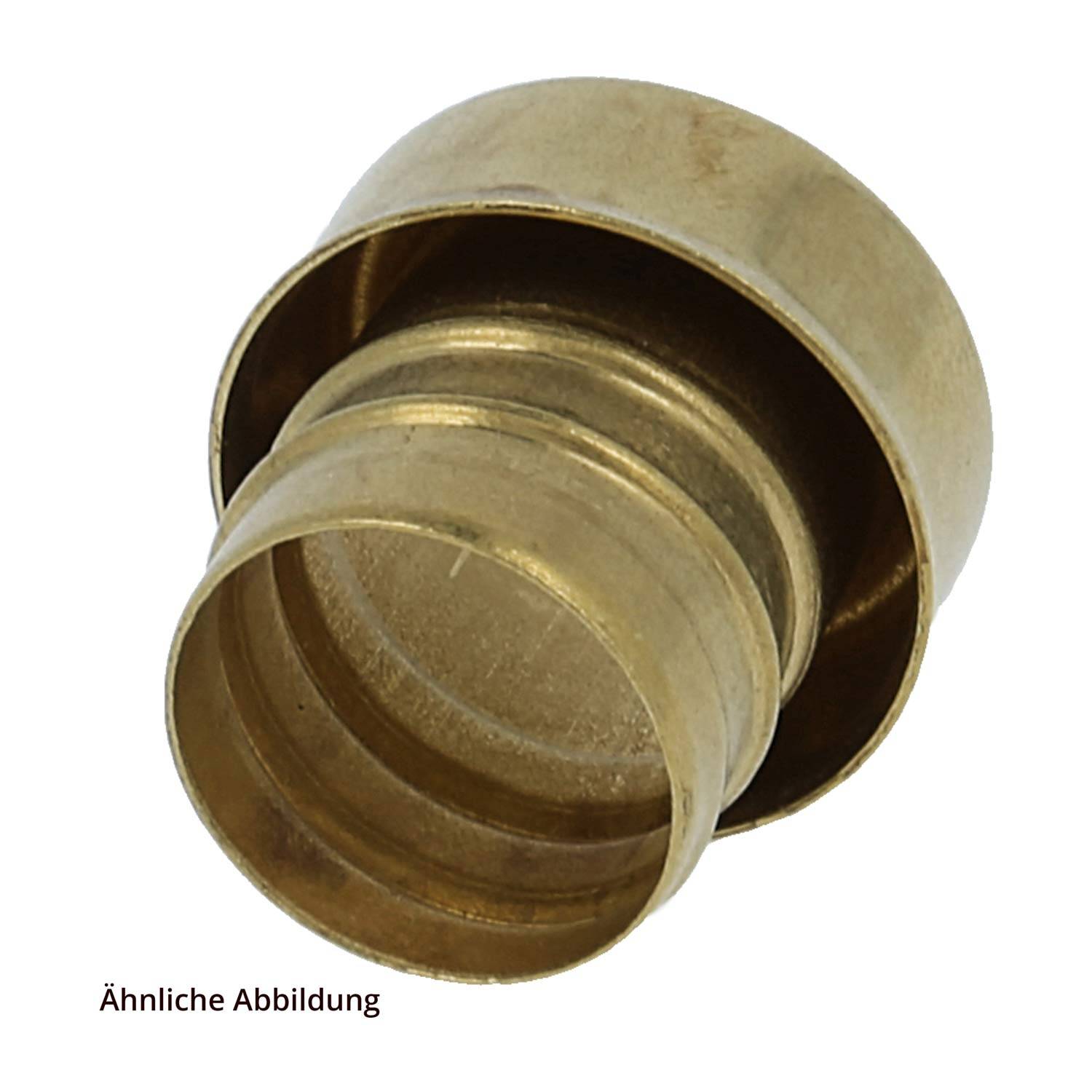 Bronzefarbene, kreisförmige Metallkappe mit Rand, von innen hohl erscheinend. Mit der Beschriftung 'Ähnliche Abbildung' versehen, was auf eine ähnliche Darstellung hinweist.