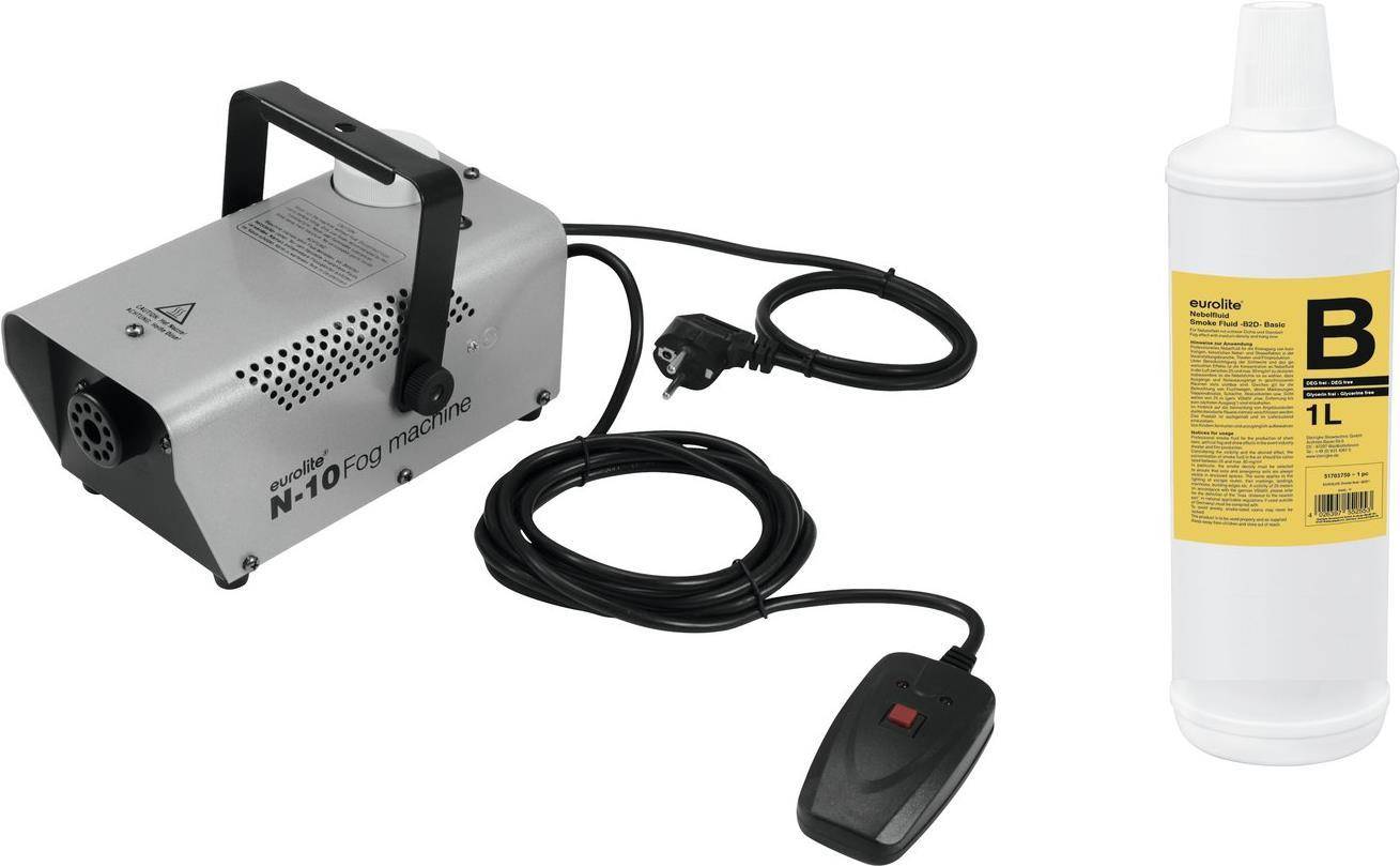 Eurolite N-10 silber + B2D Basic Nebelmaschinen-Set inkl