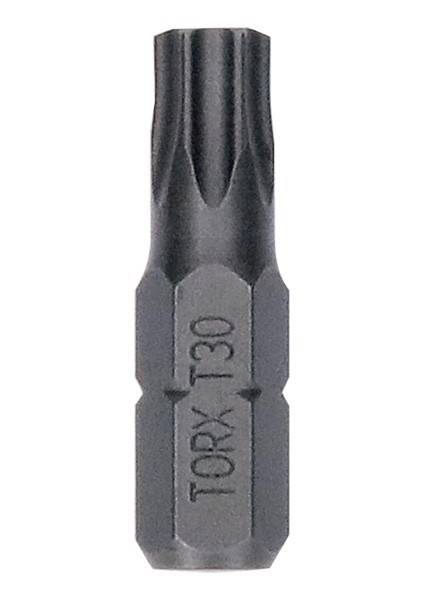 Ein Torx-T30-Schraubenbit mit einer sechseckigen sternenförmigen Spitze, der zum Eindrehen von Schrauben mit passenden Torx-Köpfen verwendet wird.