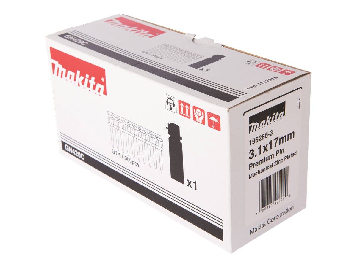 Makita - Nagelset - für Beton - 1000 Stücke - 3.1 mm