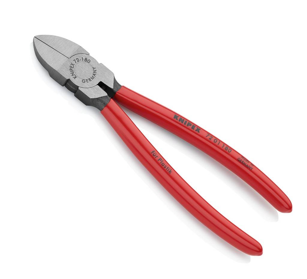 72 01 180 Seitenschneider für KunststoffMit plangeschliffenen Schneidflächen. Zum flächenbündigen Trennen von gespritzten Kunststoffteilen und Ang