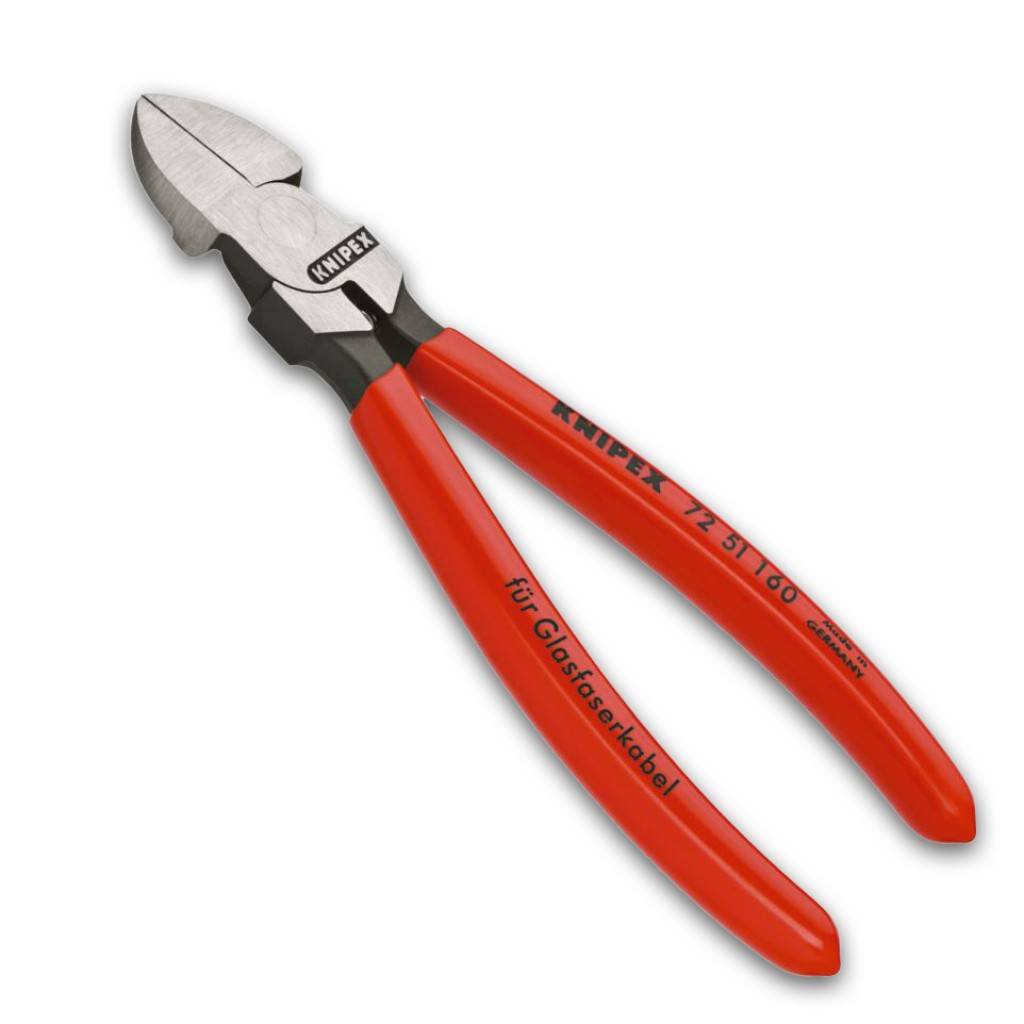 72 51 160 Seitenschneider für Lichtwellenleiter GlasfaserkabelSpeziell entwickelt zum Trennen von Lichtwellenleitern Glasfaserkabel. Mit