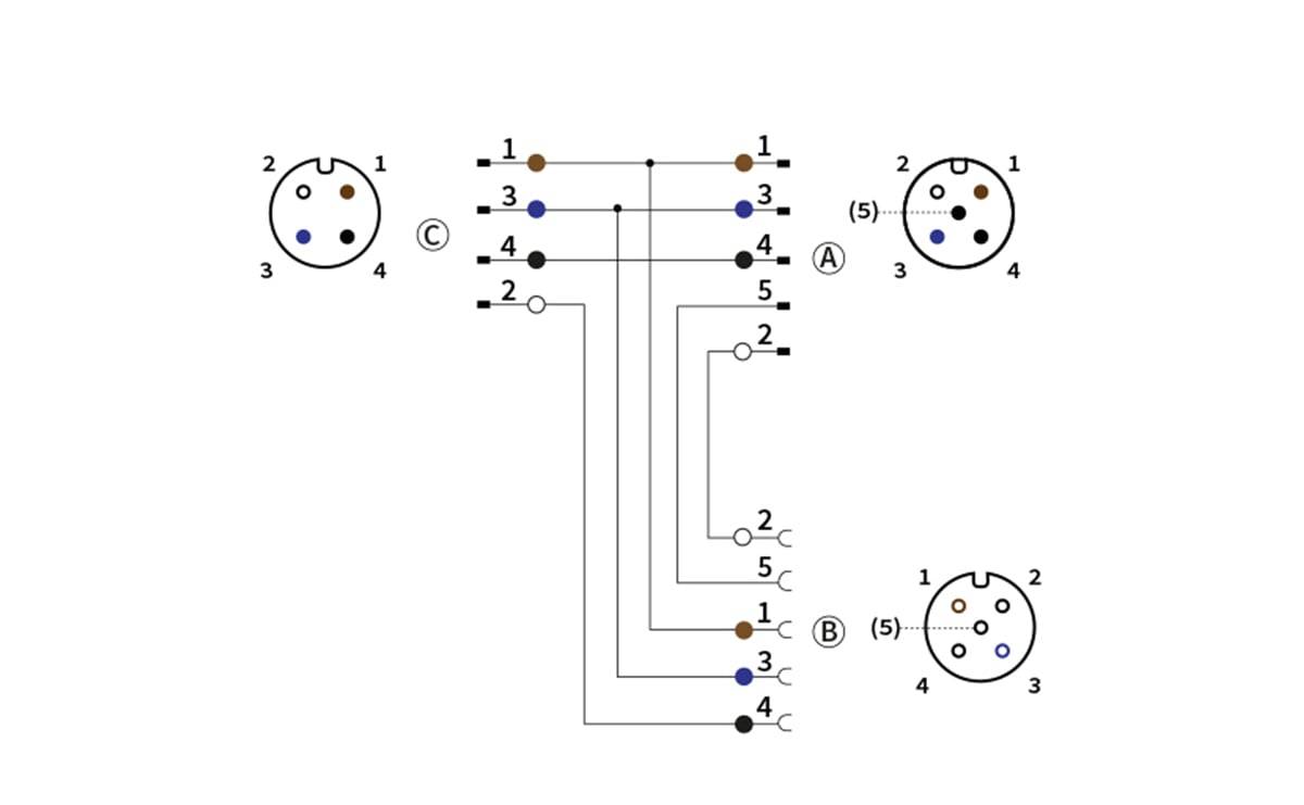 Y-Verteilerkabel M12/2xM12 - AA047 - autosen