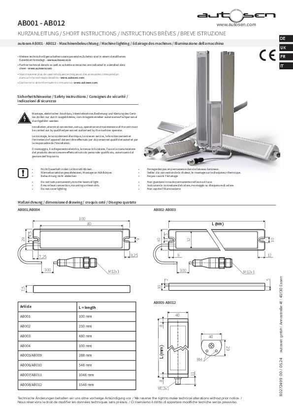 Maschinenleuchte RGB + Weiß - AB012 - autosen