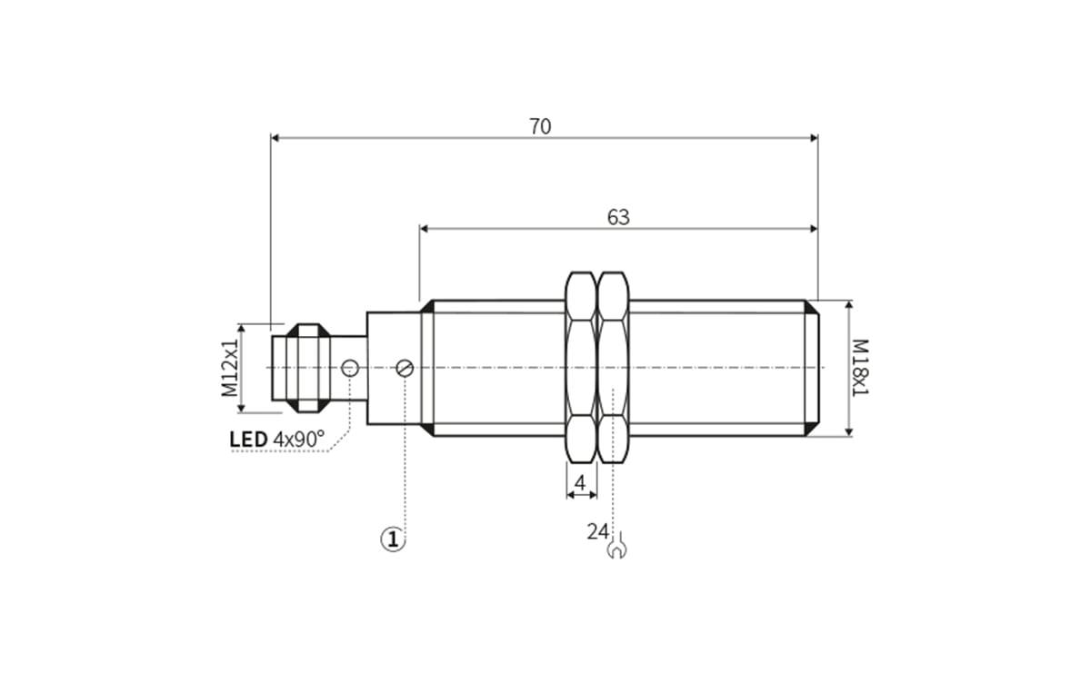 Kapazitiver Sensor M18 IP67 - M18x1 - AC008 - autosen