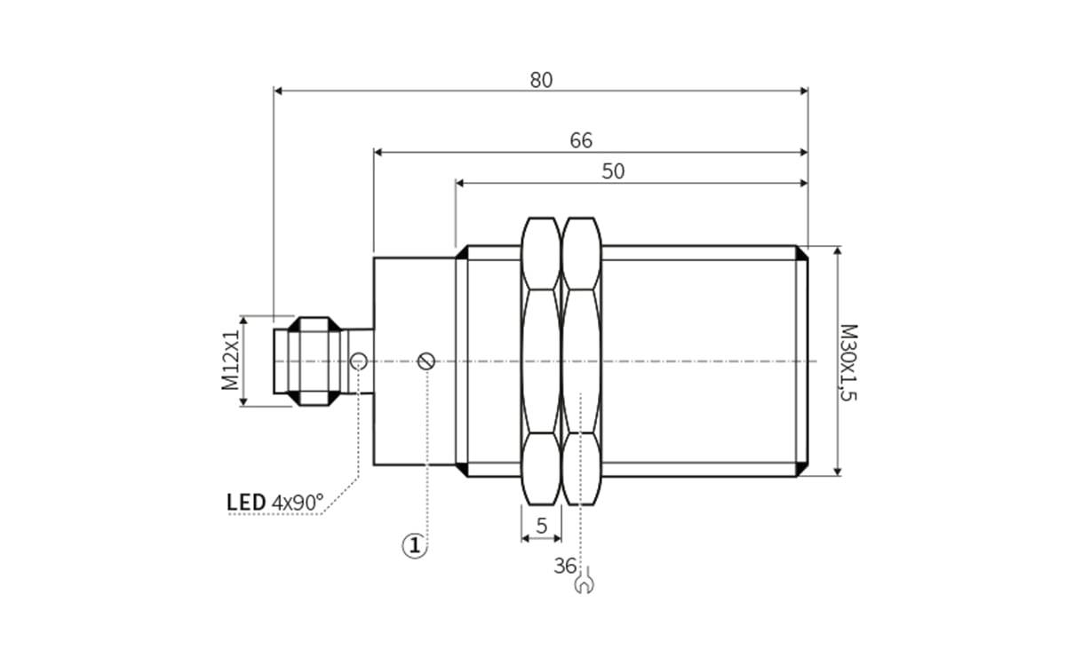 Kapazitiver Sensor M30x1,5 IP67 - M30x1 - AC009 - autosen