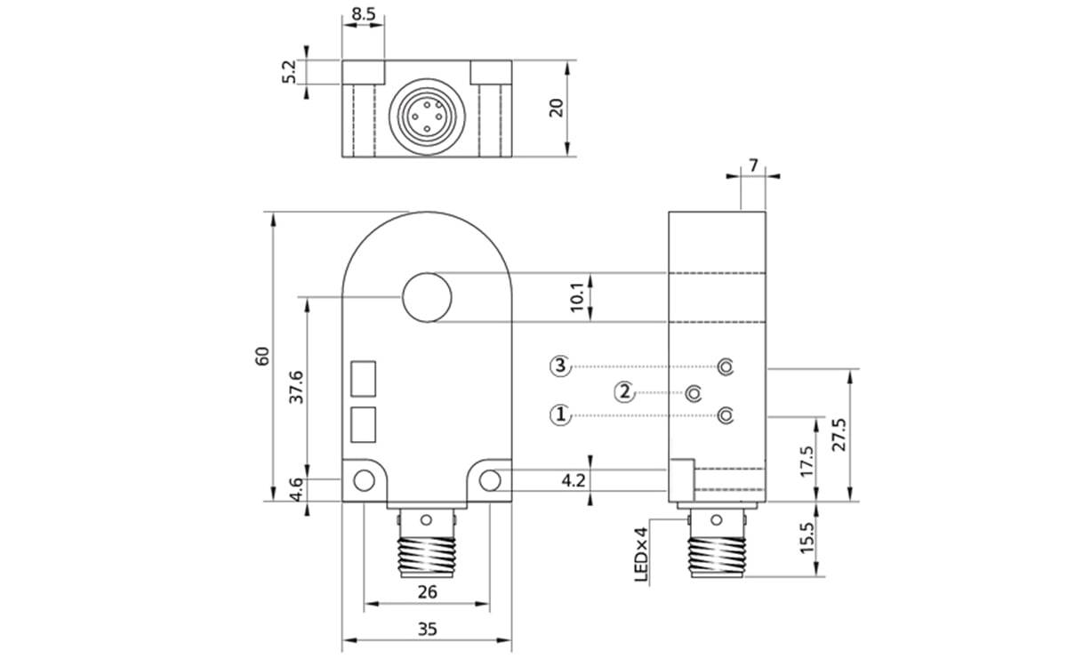 Induktiver Ringsensor 10 mm IP67 - AI068 - autosen