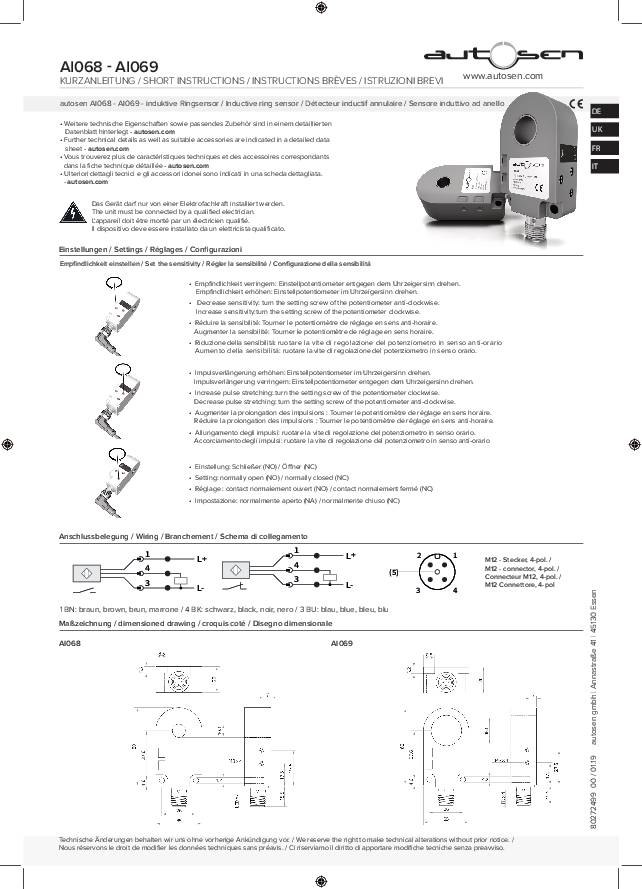 Induktiver Ringsensor 10 mm IP67 - AI068 - autosen