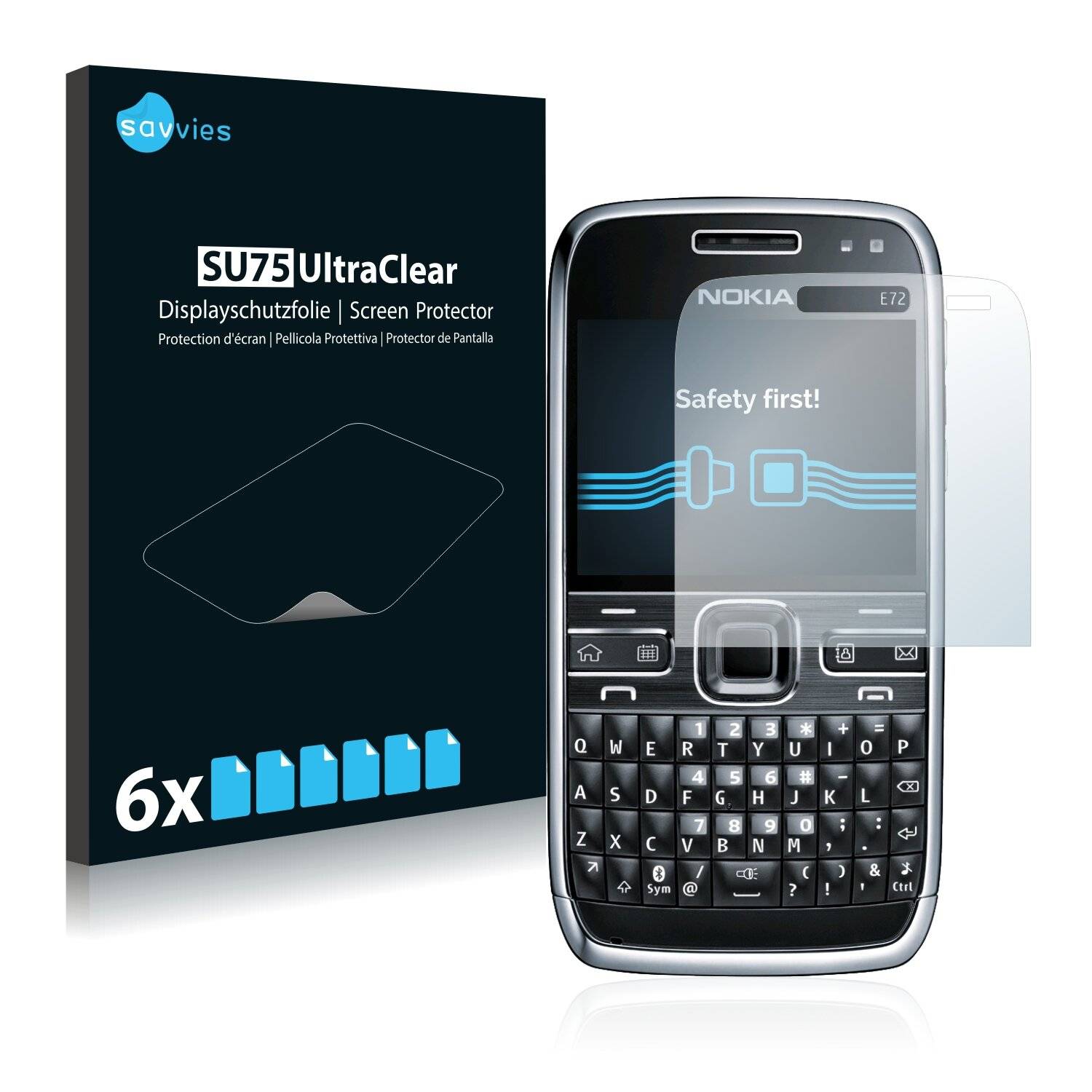 6x Savvies SU75 Displayschutzfolie für Nokia