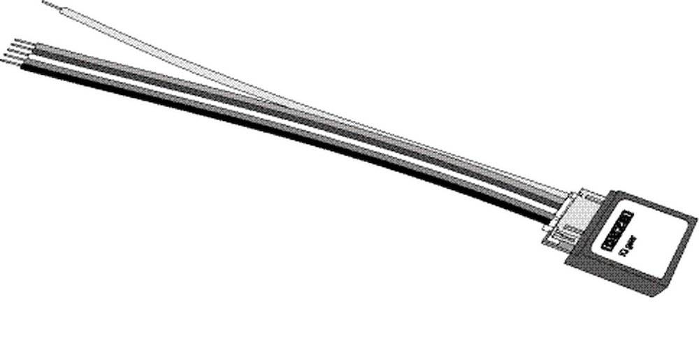 Ein gekrümmtes, gestreiftes Objekt mit parallelen Bändern in Grau- und Schwarztönen.