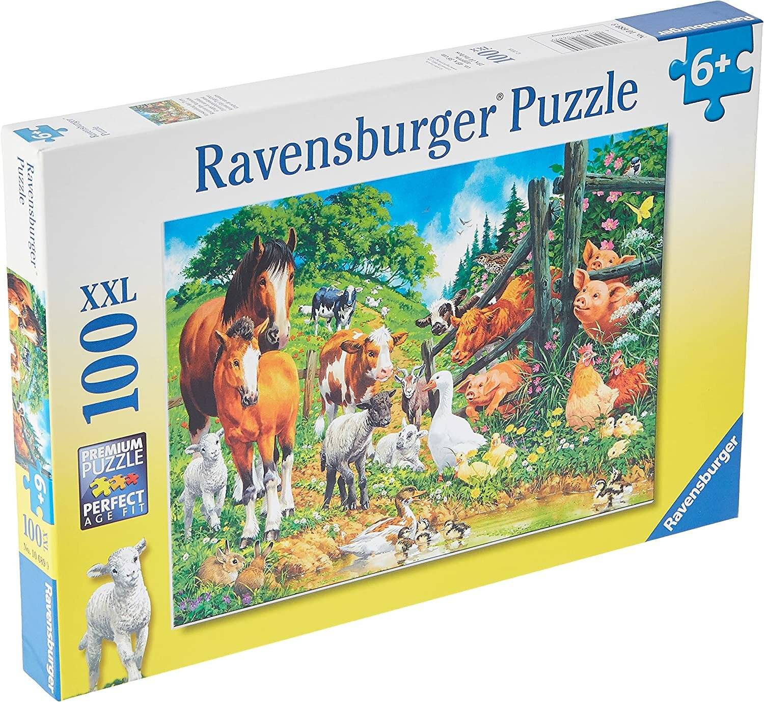 Puzzle 100 XXL Teile Versammlung der Tiere ab 6 Jahre