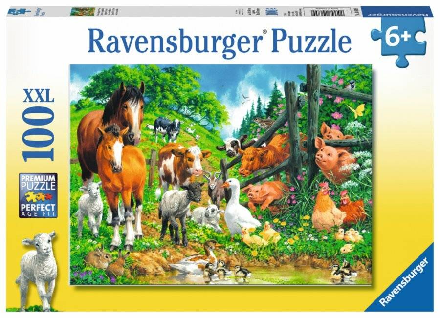 Puzzle 100 XXL Teile Versammlung der Tiere ab 6 Jahre