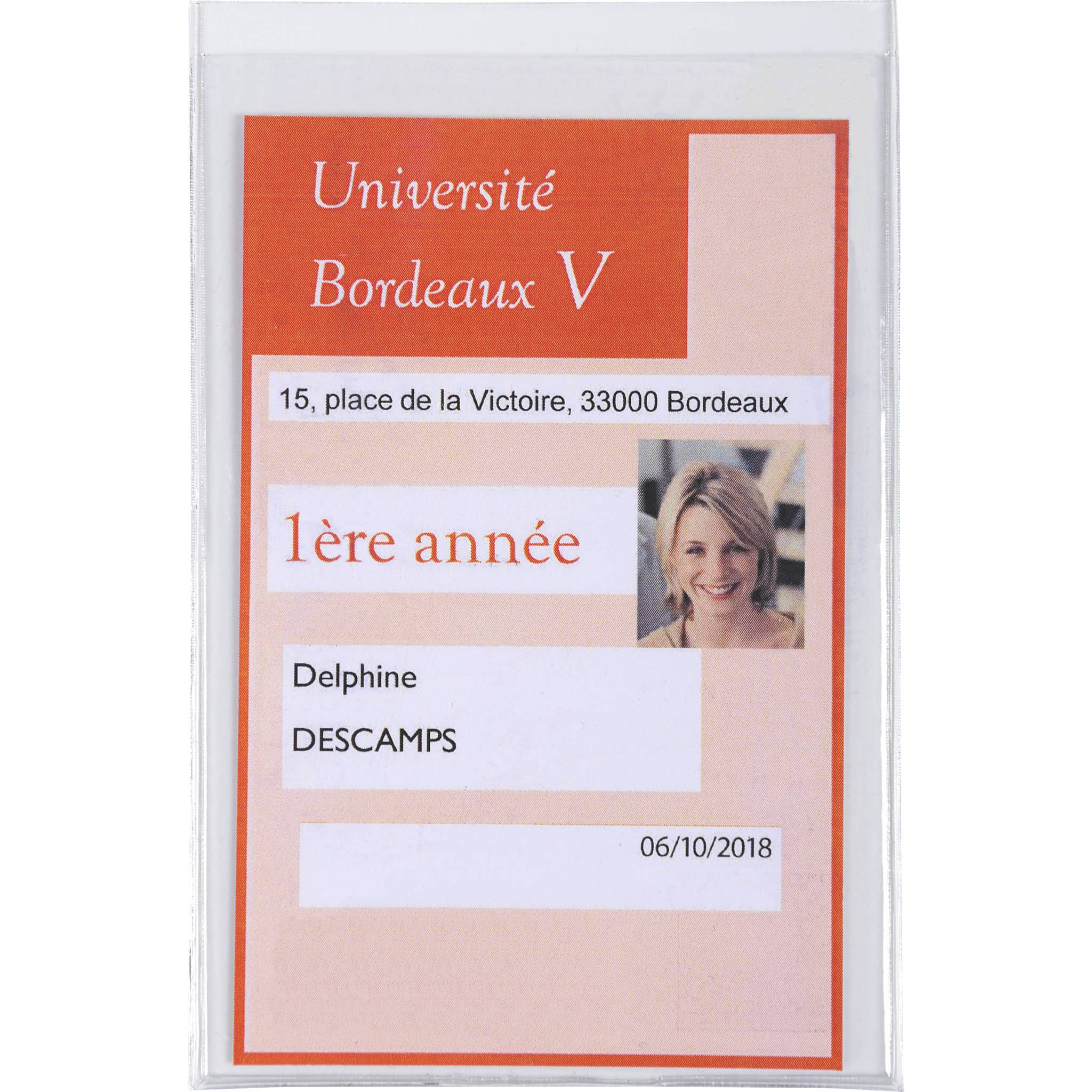 Exacompta 10x 10 Schutzhüllen einfach glattem PVC 200µ 75x120mm Kristall 5392UE