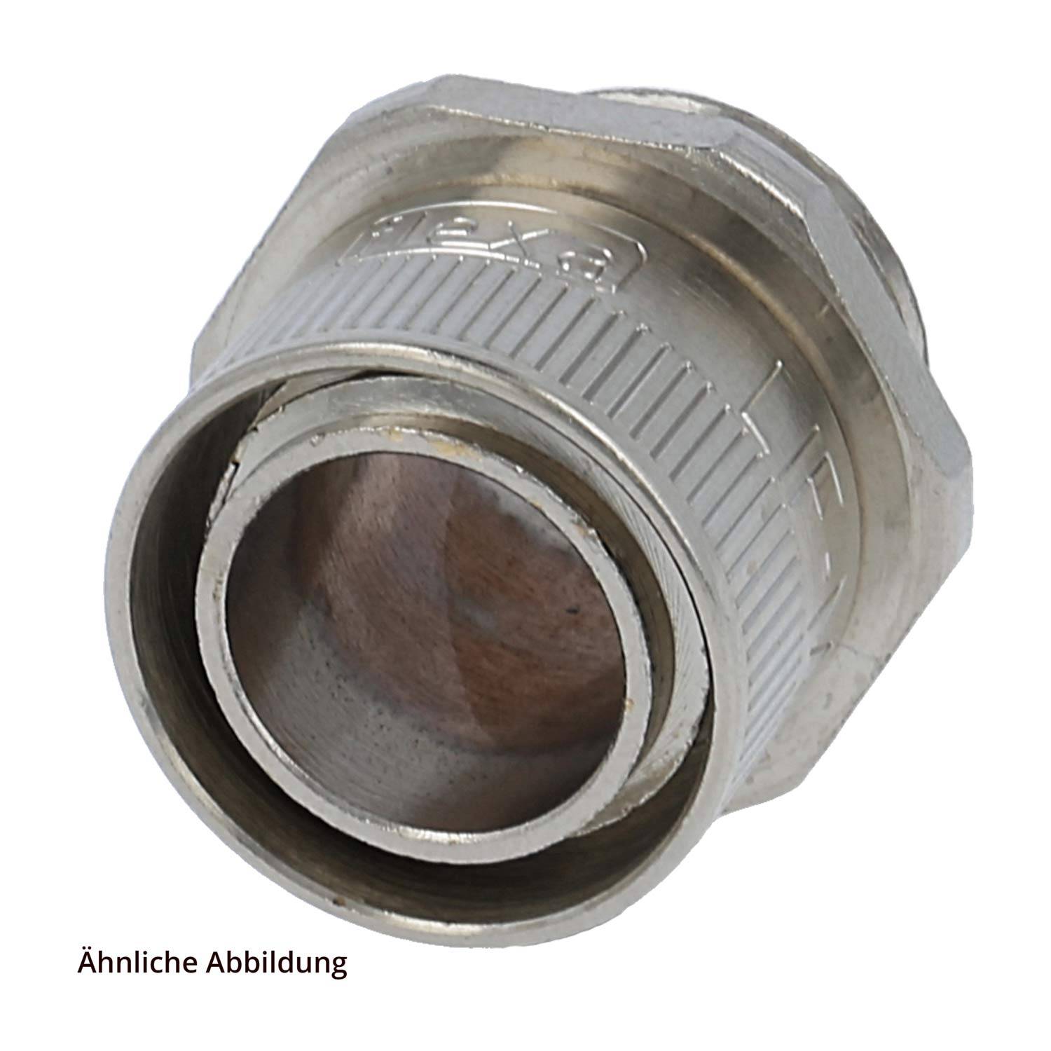 FLEXA LIF-M kl. Packung 10 Stk. Metallverschraubung gerade Gewinde M20x1,5 für Schlauch-Außendurchmesser 17,0mm für