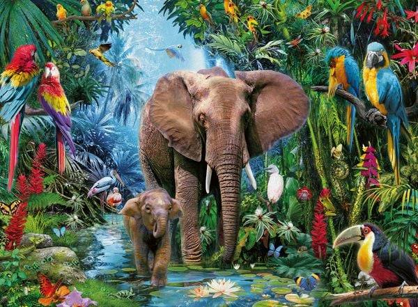 Puzzle Ravensburger Dschungelelefanten 150 Teile XXL