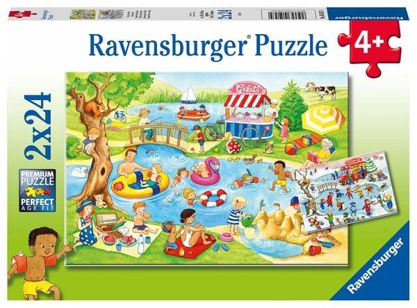 Puzzle Ravensburger Freizeit am See 2 X 24 Teile