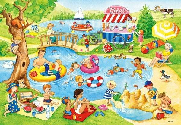 Puzzle Ravensburger Freizeit am See 2 X 24 Teile