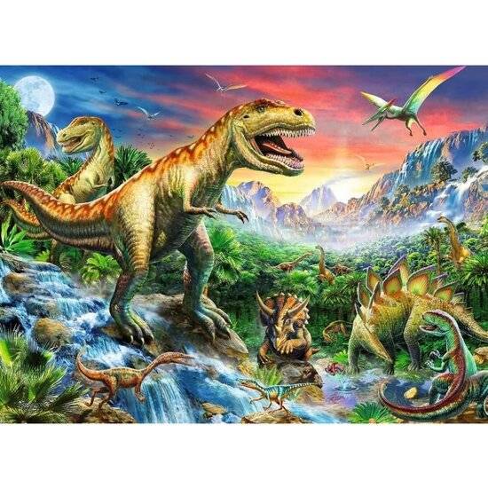Ravensburger Ravensburger Puzzle Bei den Dinosauriern, 100 Teile