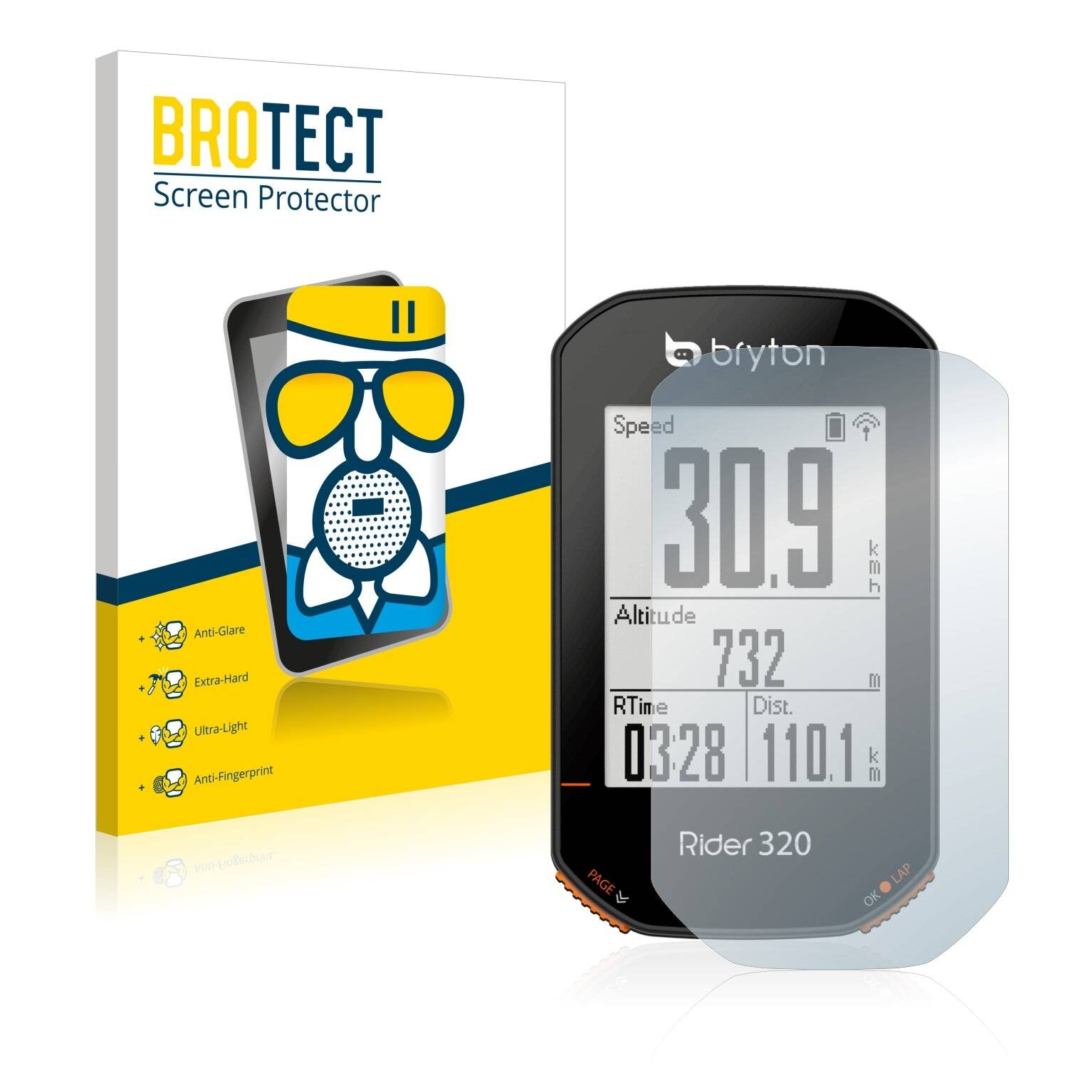 BROTECT AirGlass Matte Schutzglas Folie für Bryton Rider