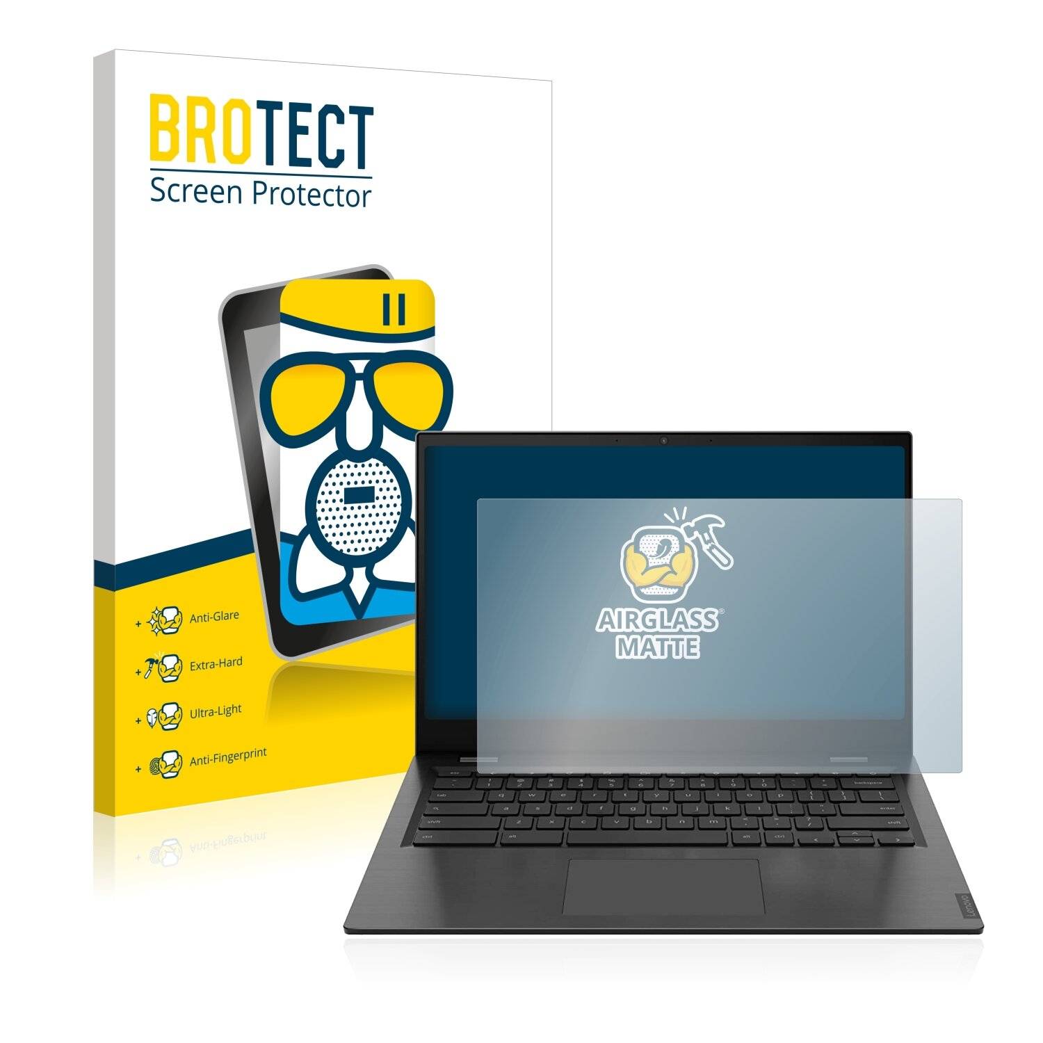 BROTECT AirGlass Matte Schutzglas Folie für Lenovo Chromebook