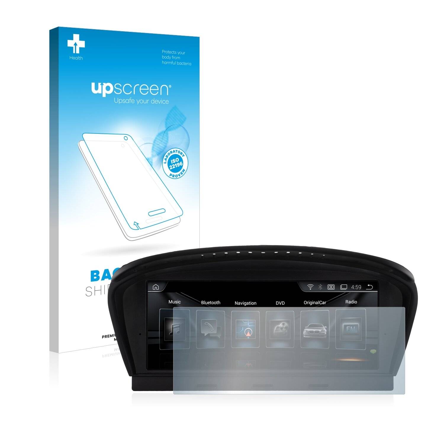 upscreen Bacteria Shield Clear Premium Antibakterielle Displayschutzfolie für BMW 8