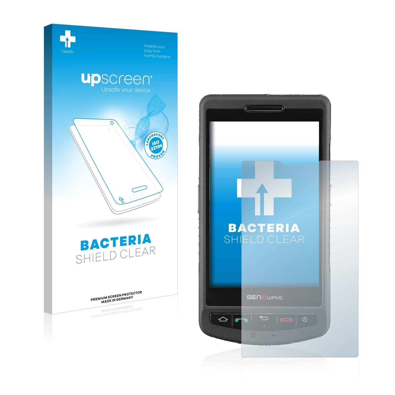 upscreen Bacteria Shield Clear Premium Antibakterielle Displayschutzfolie für Gen2Wave