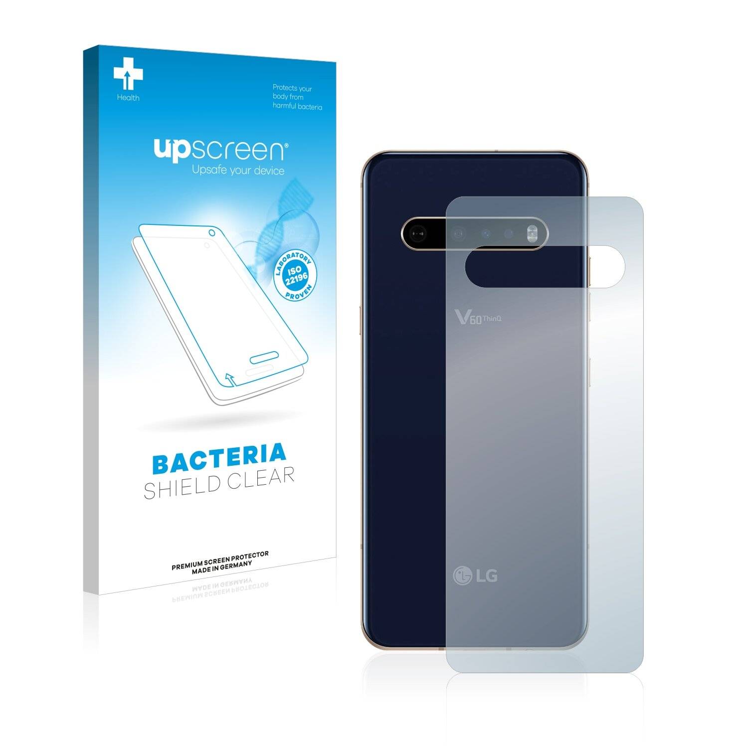 upscreen Bacteria Shield Clear Premium Antibakterielle Displayschutzfolie für LG V60 ThinQ