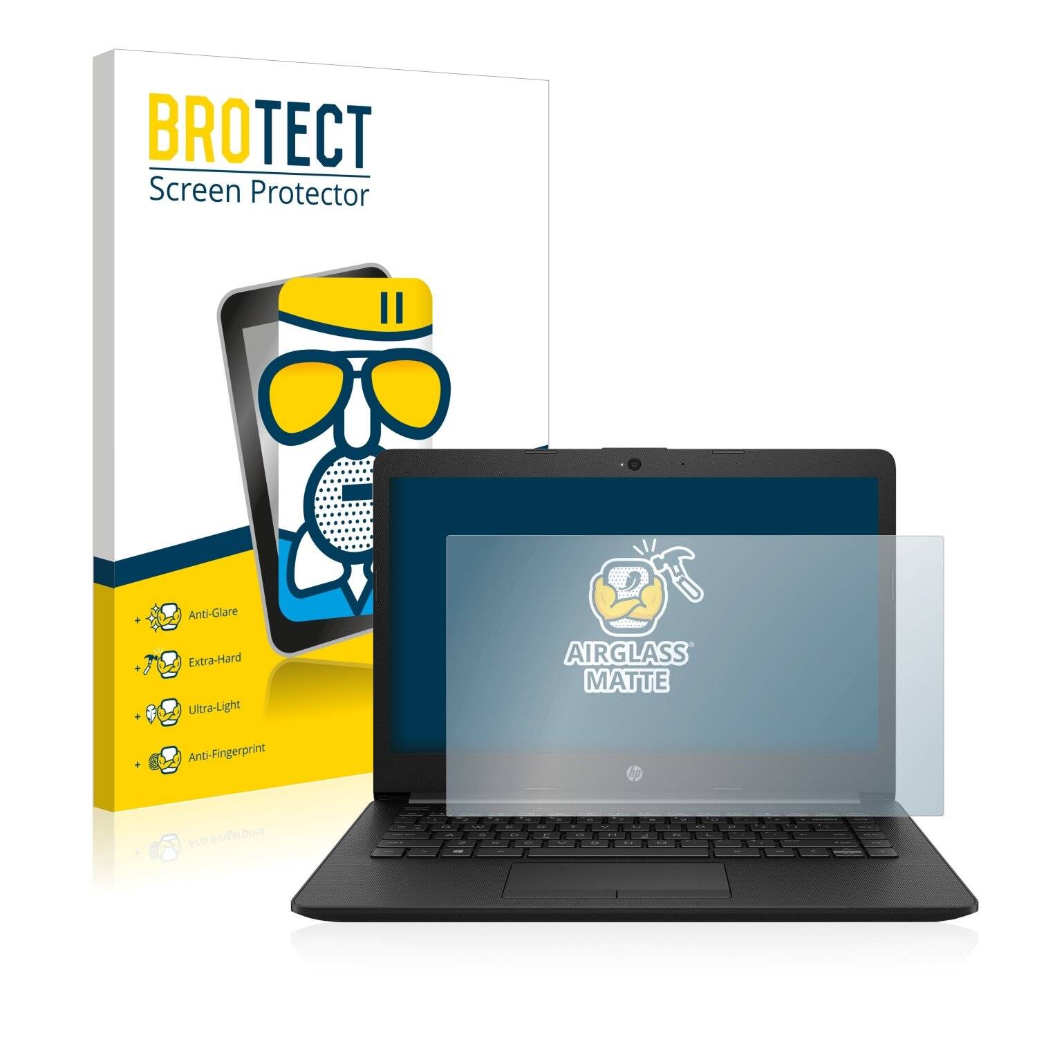 BROTECT AirGlass Matte Schutzglas Folie für HP Notebook