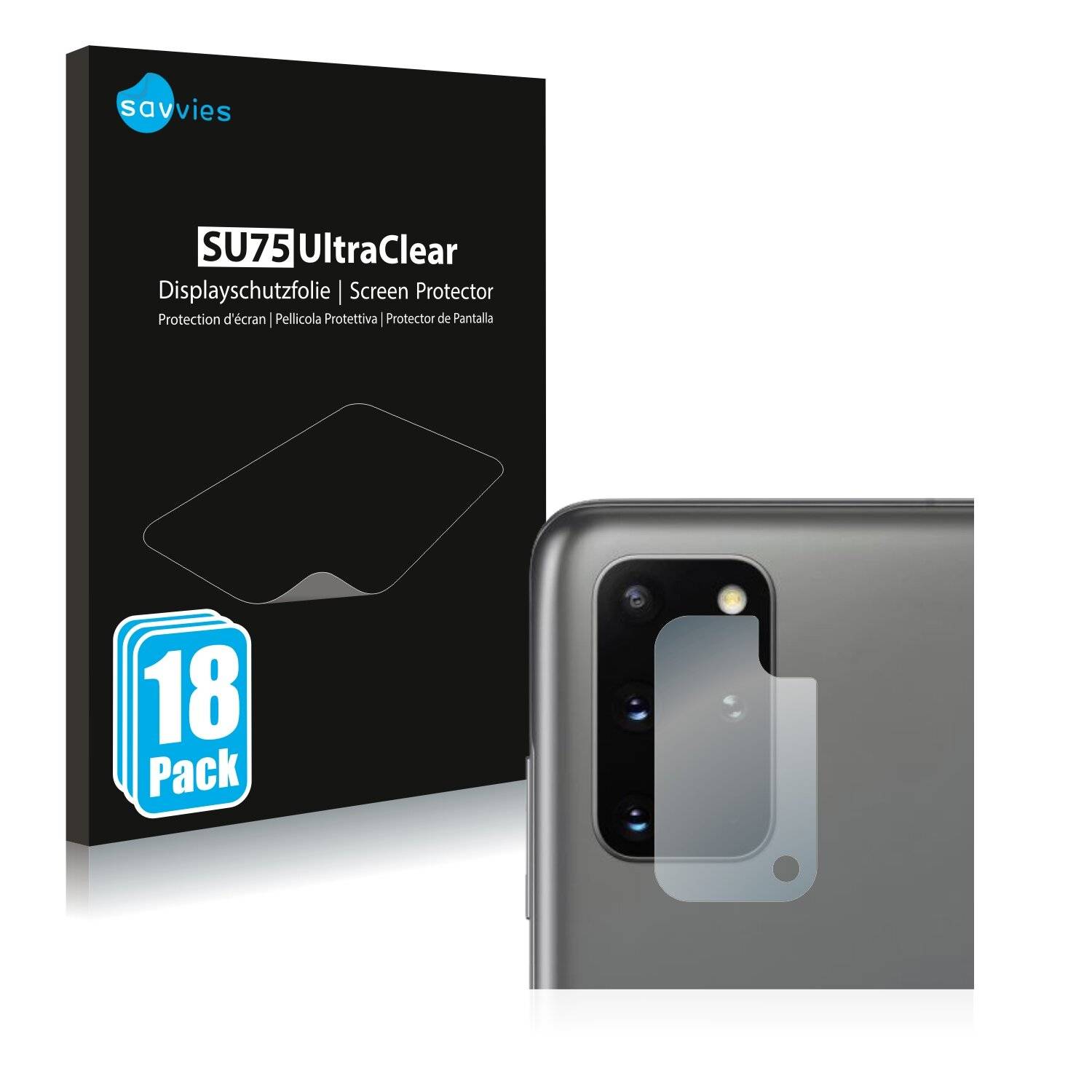 18x Savvies SU75 Displayschutzfolie für Samsung Galaxy S20 Plus 5G (NUR