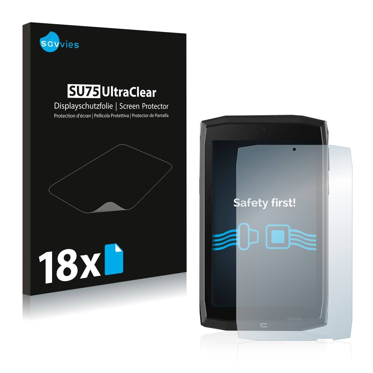 18x Savvies SU75 Displayschutzfolie für Crosscall Core