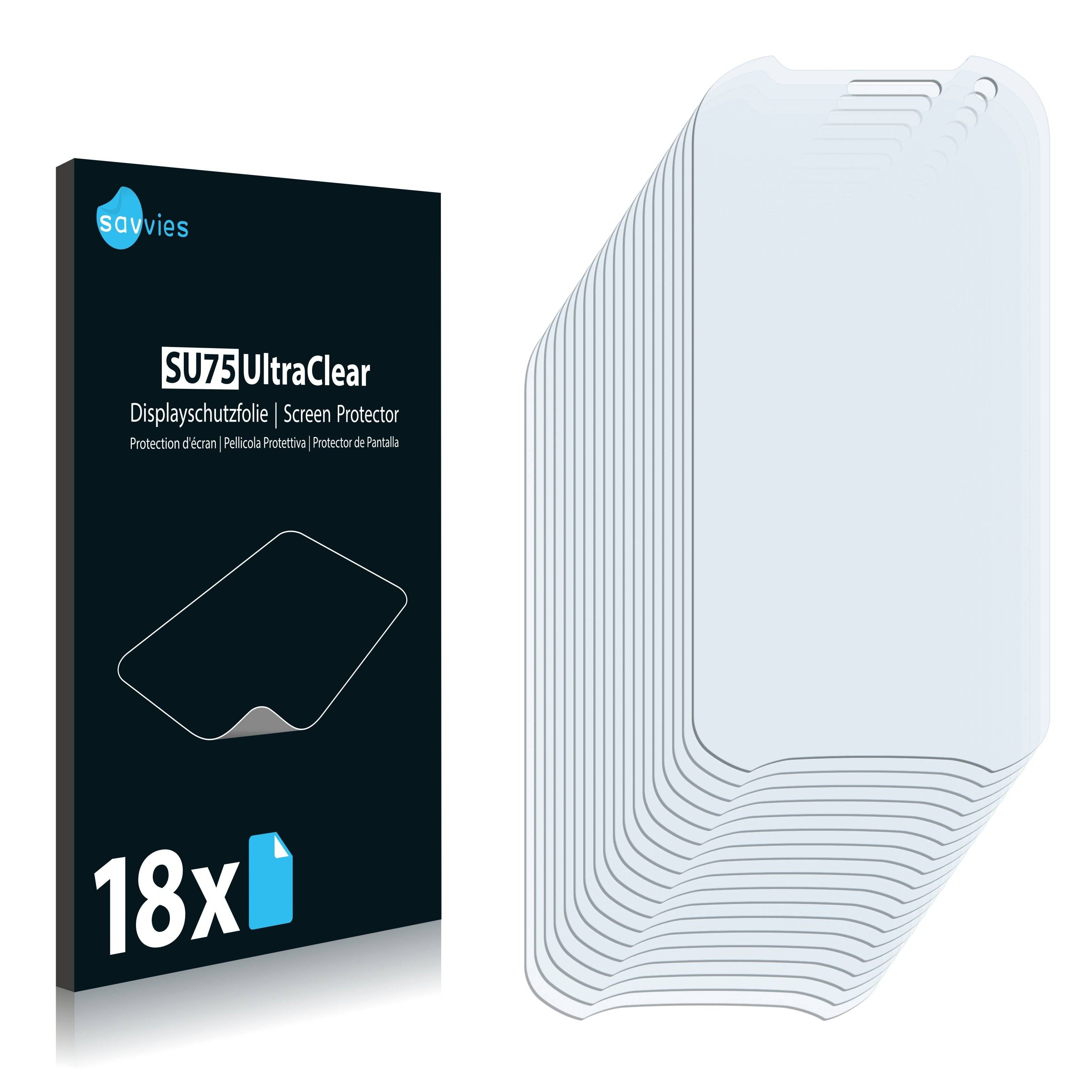 18x Savvies SU75 Displayschutzfolie für RugGear