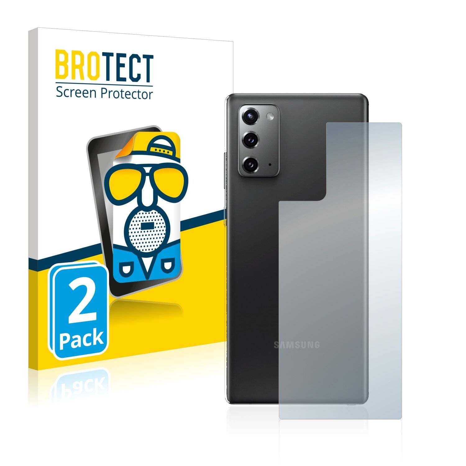 2x BROTECT Matte Displayschutzfolie für Samsung Galaxy Note 20 (Rückseite) - Entspiegelt,