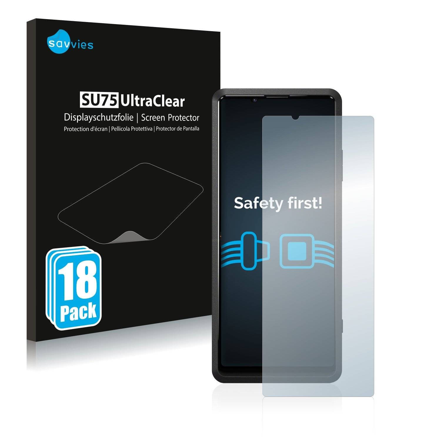18x Savvies SU75 Displayschutzfolie für Sony Xperia Pro