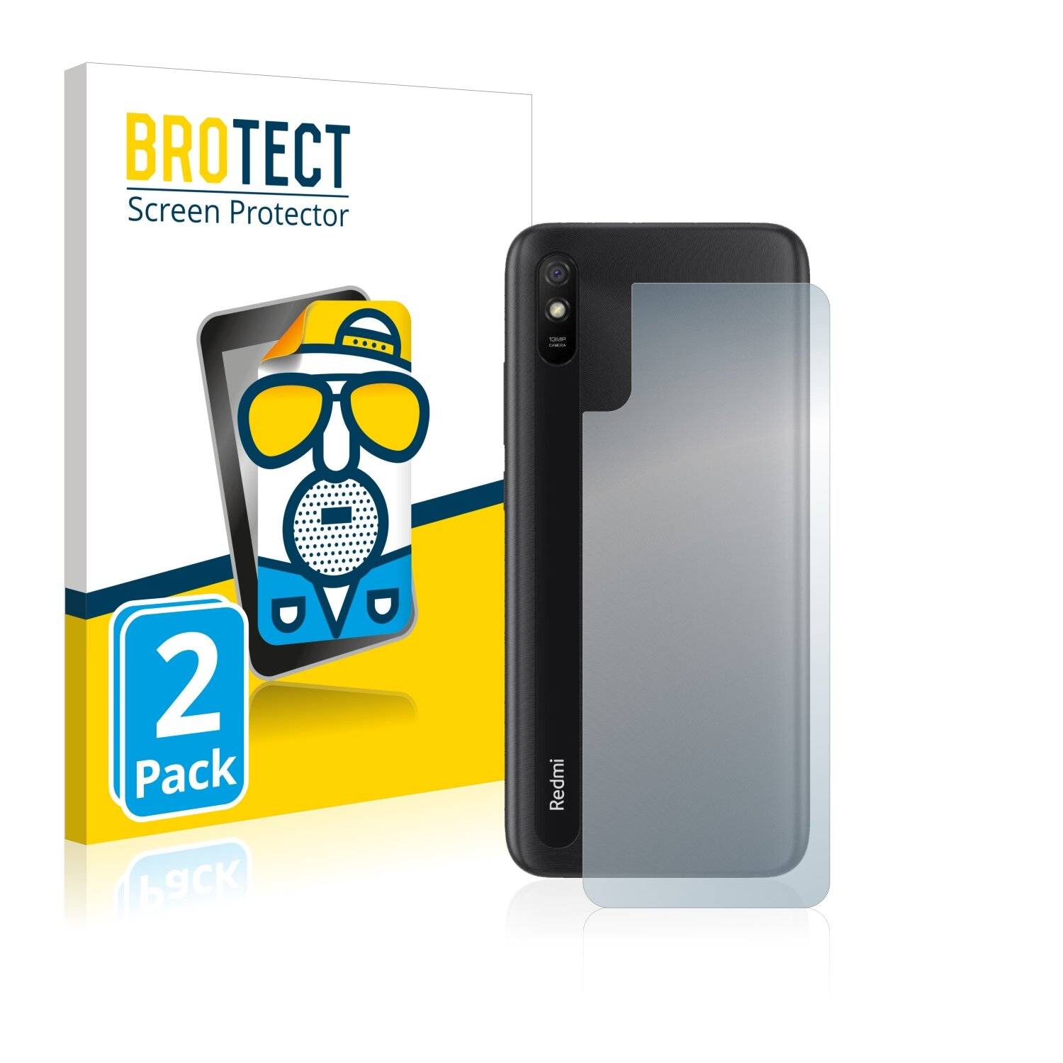 2x BROTECT Matte Displayschutzfolie für Xiaomi Redmi 9A (Rückseite) - Entspiegelt,