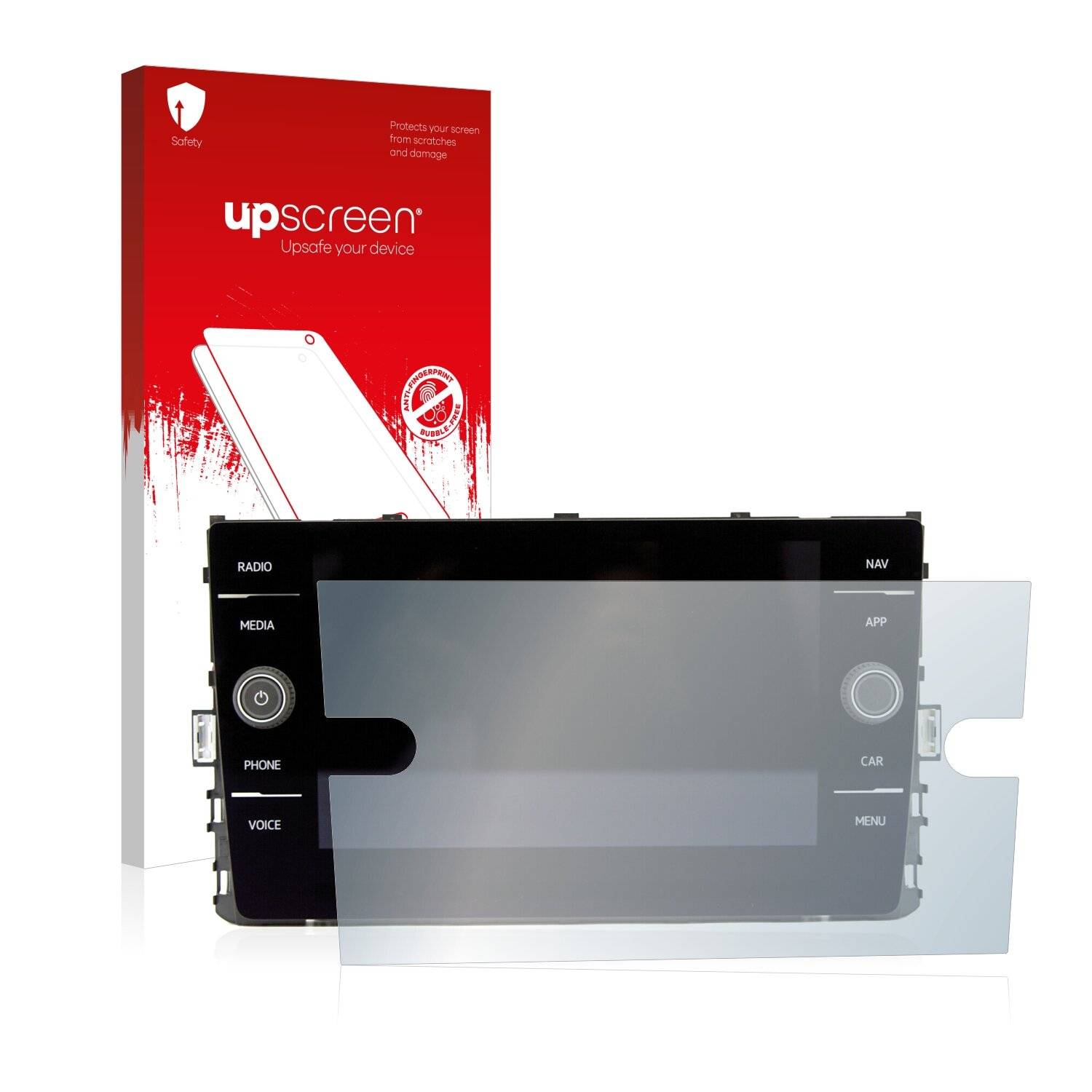 upscreen Scratch Shield Clear Premium Displayschutzfolie für Volkswagen Polo GTI 2019