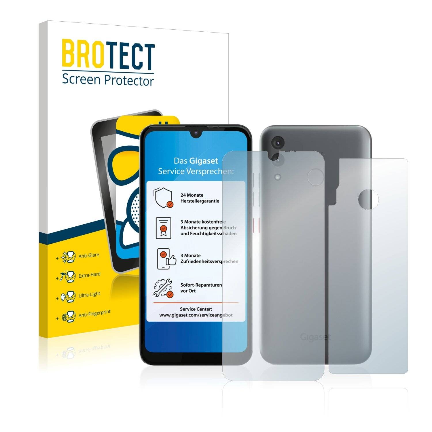BROTECT AirGlass Matte Schutzglas Folie für Gigaset GS3 (Vorder +