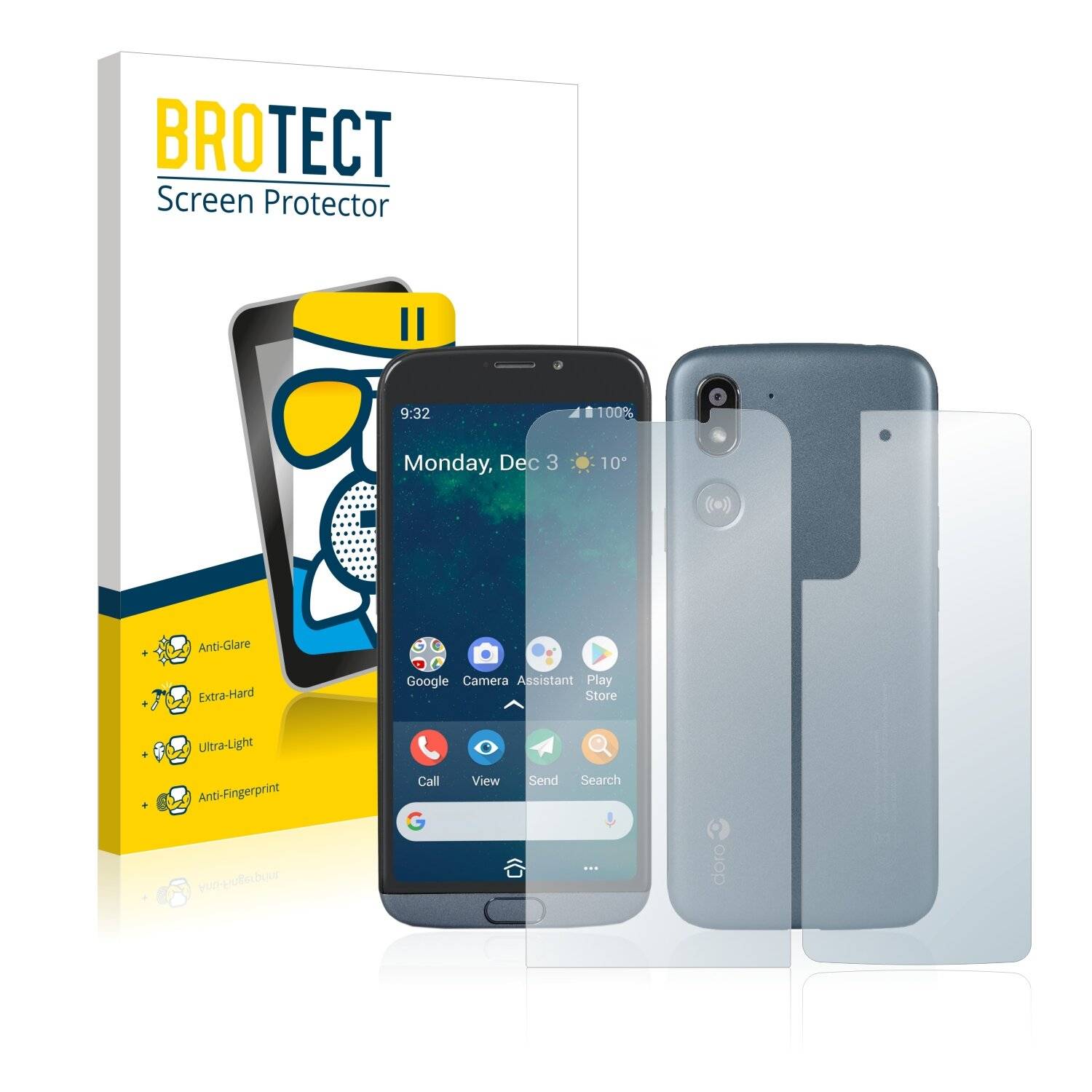 BROTECT AirGlass Matte Schutzglas Folie für Doro 8050 Plus (Vorder +