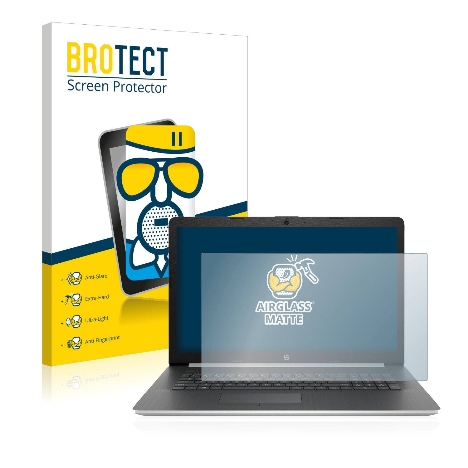 BROTECT AirGlass Matte Schutzglas Folie für HP