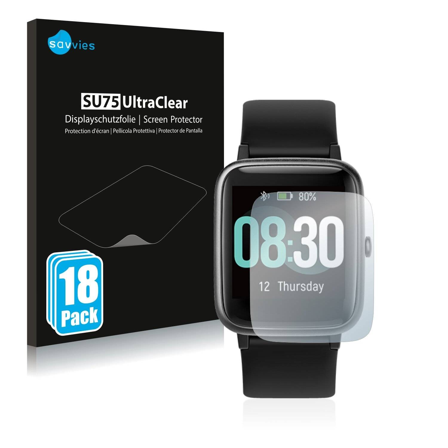 18x Savvies SU75 Displayschutzfolie für Blackview
