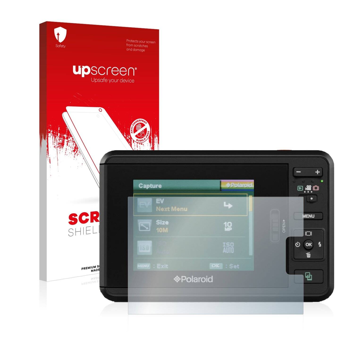 upscreen Scratch Shield Clear Premium Displayschutzfolie für Polaroid